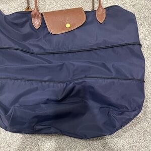 LONGCHAMP Large Le Pliage Tote expandable navy